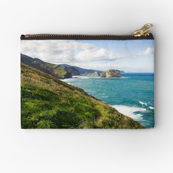Basque Country coast landscape Zipper Pouch