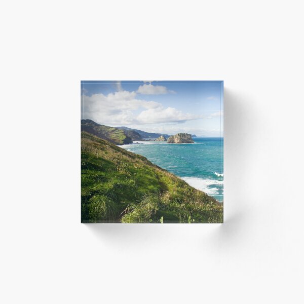 Basque Country coast landscape Acrylic Block