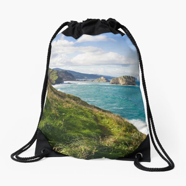 Basque Country coast landscape Drawstring Bag