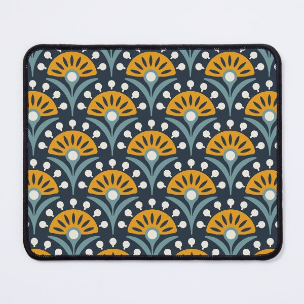 Item preview, KF 0053 D - Retro Vintage Flower Minimalist 70s Modern Geometric Floral Pattern designed and sold by KhakiFinch.