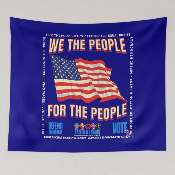 Item preview, PMD00955 Progressive Movement Designs patriotic American Flag design shows you support democracy and progressive goals for Progressives Democrats Independents Liberals designed and sold by ProgressiveLeft.