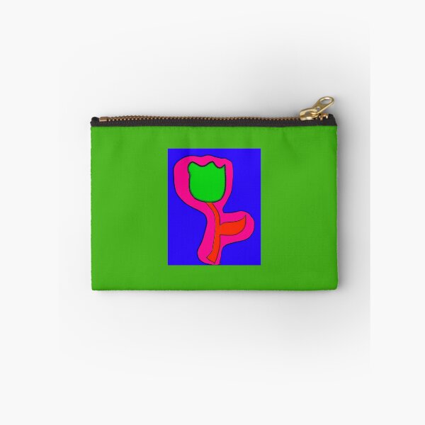 Item preview, Green Tulip Hand Drawn Folk Artwork designed and sold by Earth Nature Creations.