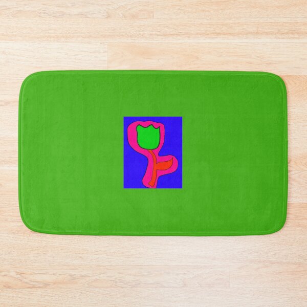 Item preview, Green Tulip Hand Drawn Folk Artwork designed and sold by Earth Nature Creations.