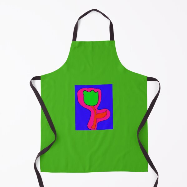 Item preview, Green Tulip Hand Drawn Folk Artwork designed and sold by Earth Nature Creations.
