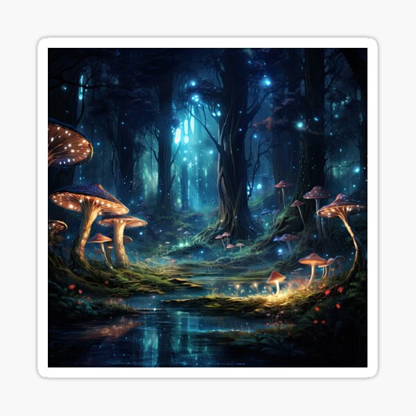 Enchanted Forest - Digital Art Sticker