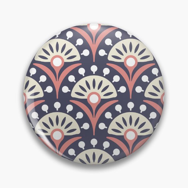Item preview, KF 0053 F - Retro Vintage Flower Minimalist 70s Modern Geometric Floral Pattern designed and sold by KhakiFinch.