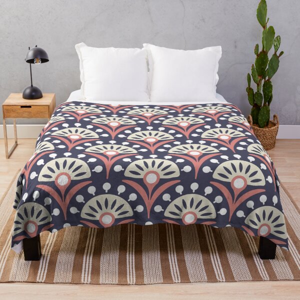 Item preview, KF 0053 F - Retro Vintage Flower Minimalist 70s Modern Geometric Floral Pattern designed and sold by KhakiFinch.