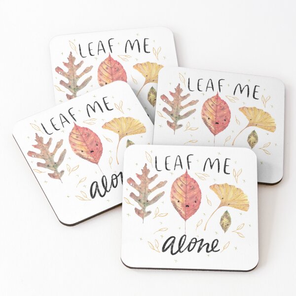 Item preview, Leaf me alone - punny leaves designed and sold by maddydoodlesoup.