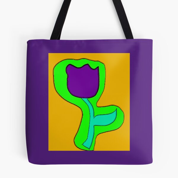 Item preview, Purple Tulip Hand Drawn Folk Artwork designed and sold by Earth Nature Creations.