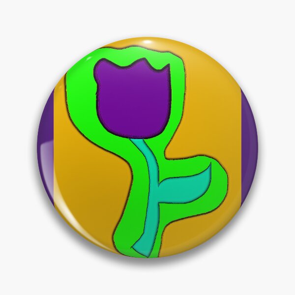 Item preview, Purple Tulip Hand Drawn Folk Artwork designed and sold by Earth Nature Creations.