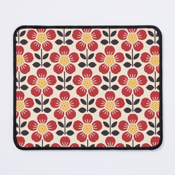 Item preview, KF 0054 E - Retro Vintage Buttercup Flower Minimalist 70s Modern Geometric Floral Pattern designed and sold by KhakiFinch.