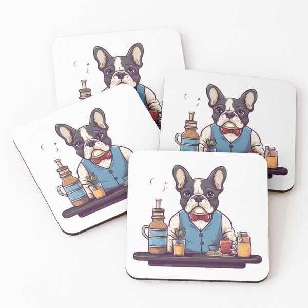 Item preview, Frenchie the Bartender French Bulldog designed and sold by PetsEnough.