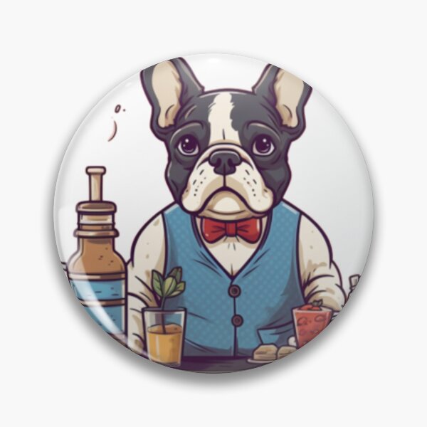 Item preview, Frenchie the Bartender French Bulldog designed and sold by PetsEnough.