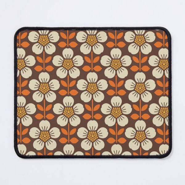 Item preview, KF 0054 F - Retro Vintage Buttercup Flower Minimalist 70s Modern Geometric Floral Pattern designed and sold by KhakiFinch.