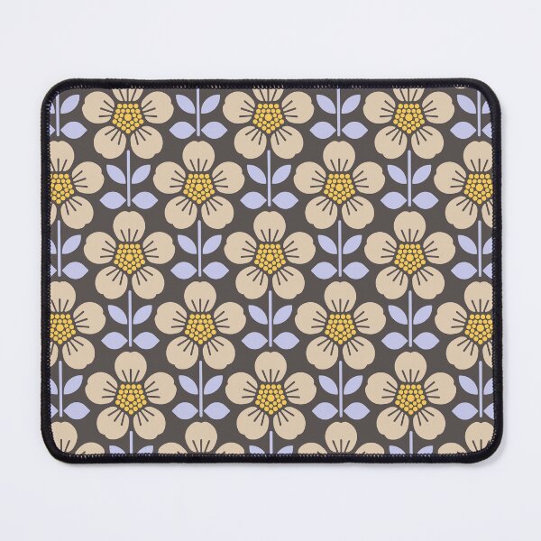 Item preview, KF 0054 G - Retro Vintage Buttercup Flower Minimalist 70s Modern Geometric Floral Pattern designed and sold by KhakiFinch.