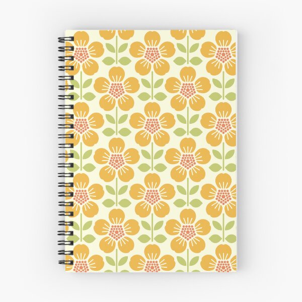 Artikelvorschau, KF 0054 H – Retro-Vintage-Buttercup-Blume, minimalistisches 70er-Jahre-modernes geometrisches Blumenmuster entworfen und verkauft von KhakiFinch.