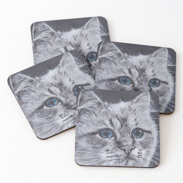 Item preview, cute gray kitty cat designed and sold by Lartdubeau.
