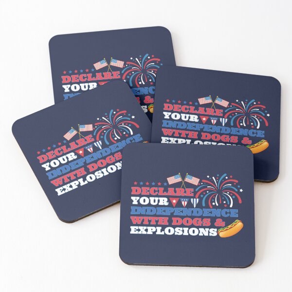 Item preview, July 4th Hot Dogs Fireworks BBQ Explosion designed and sold by SunfullyYours.