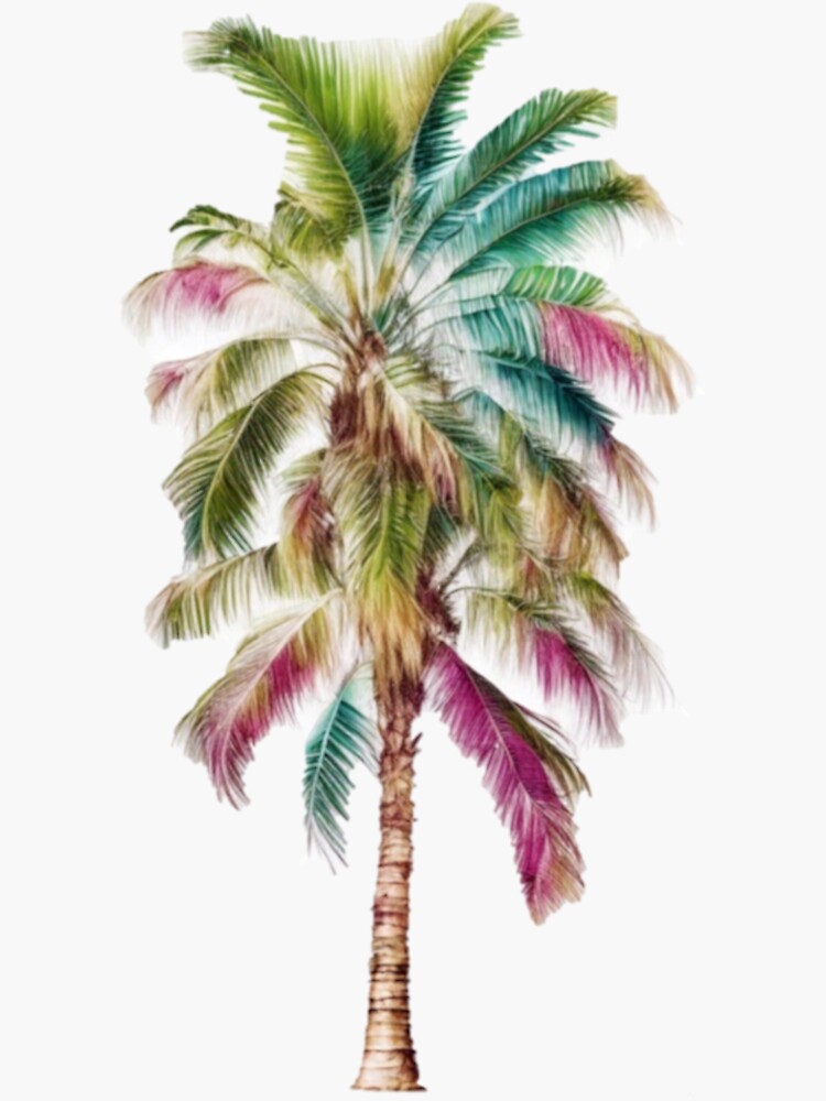 Tropical Coconut Palm Tree Sticker