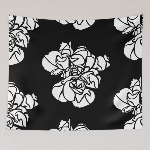 Item preview, White Hibiscus Flower Plant Art designed and sold by badlydrawnbabe.