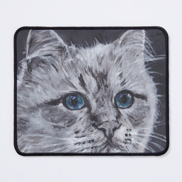 Item preview, cute gray kitty cat designed and sold by Lartdubeau.