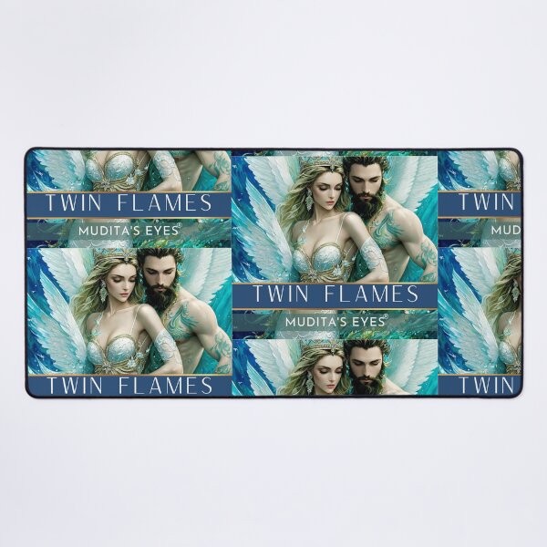 Item preview, Colorful AI Angelic Atlantis Twin Flame Couple Sticker designed and sold by MuditasEyes.