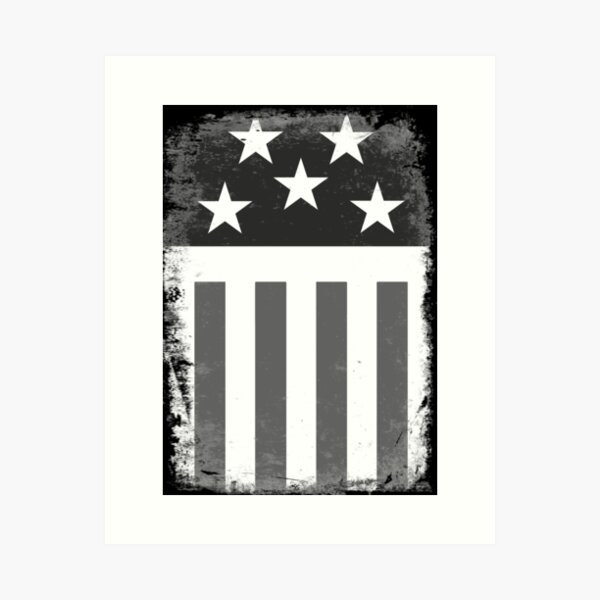 Item preview, Stars and Stripes - Firestarter - Black and White designed and sold by iconatastic.