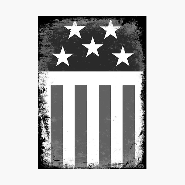 Item preview, Stars and Stripes - Firestarter - Black and White designed and sold by iconatastic.