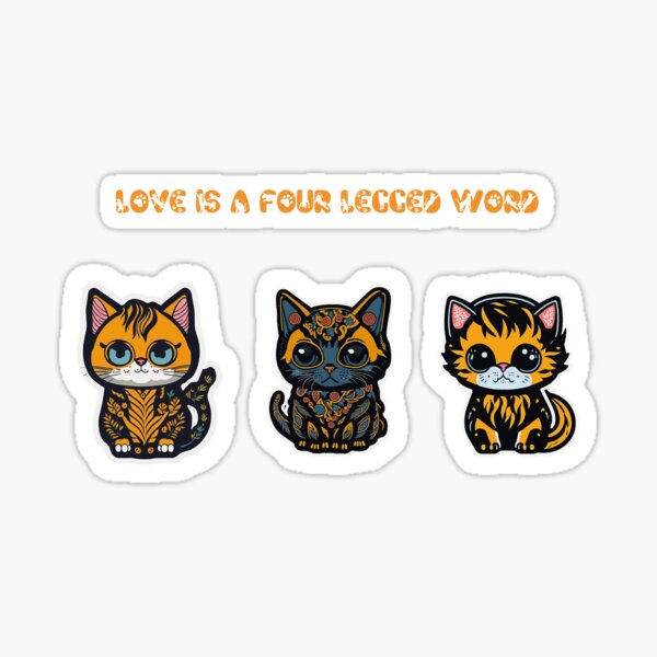 Item preview, Aesthetic Kittens: Love is a four legged word designed and sold by HuskyTopia.