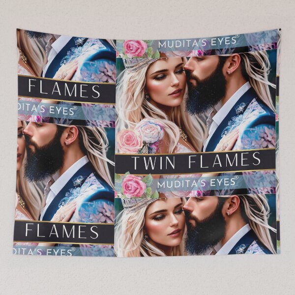 Item preview, Romantic Floral Wedding Twin Flame Couple Sticker designed and sold by MuditasEyes.