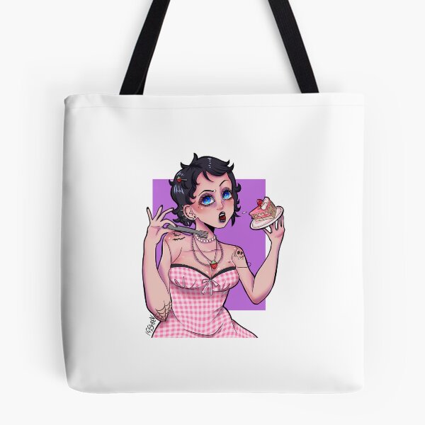 Item preview, Goth girl caught eating strawberry cake  designed and sold by iggybeldraws.