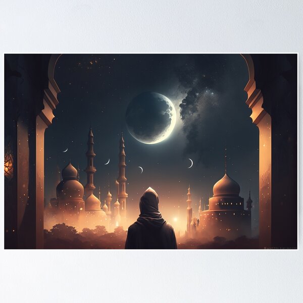 Item preview, Moonlit Serenity: Islamic Mosque designed and sold by Visual Foundry.