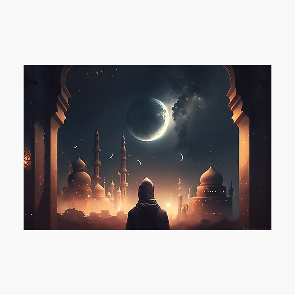 Item preview, Moonlit Serenity: Islamic Mosque designed and sold by Visual Foundry.