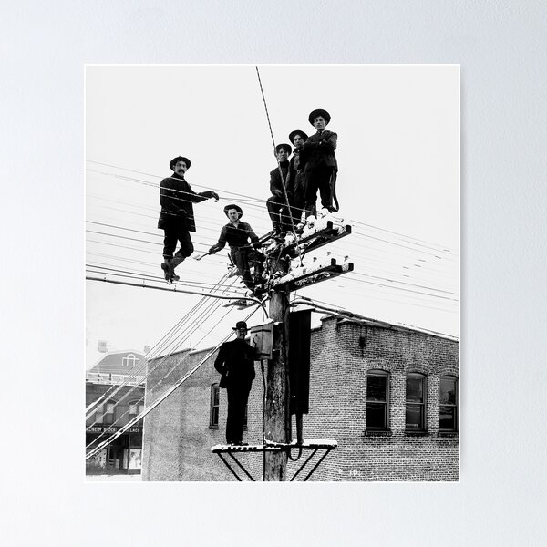 Item preview, Winter Linemen c. 1910 designed and sold by Daniel Hagerman.