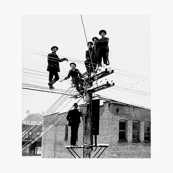Item preview, Winter Linemen c. 1910 designed and sold by Daniel Hagerman.