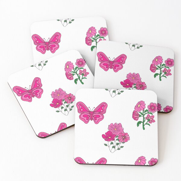 Item preview, Pink Sticker Pack - Pink flowers and butterfly designed and sold by anahehe.