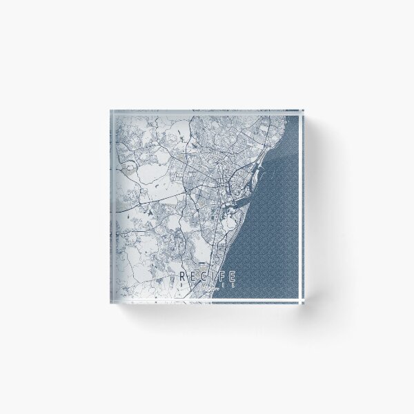 Item preview, Recife City Map of Brazil - Coastal designed and sold by deMAP.