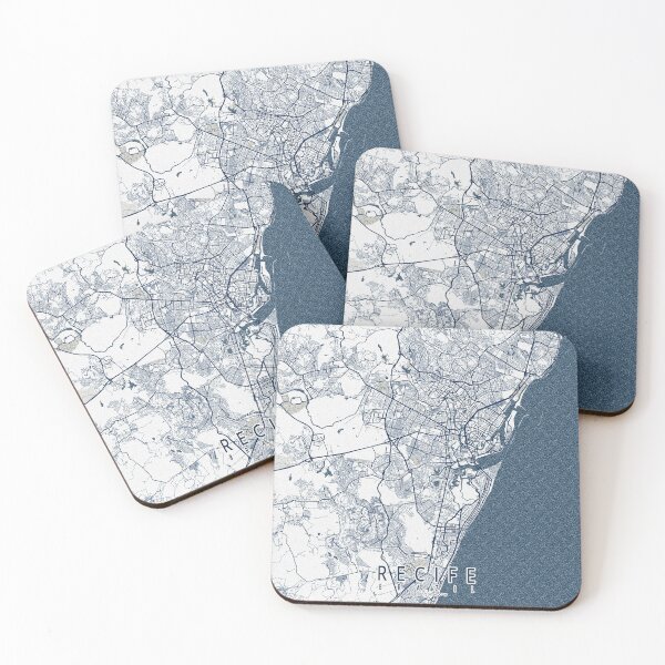 Item preview, Recife City Map of Brazil - Coastal designed and sold by deMAP.