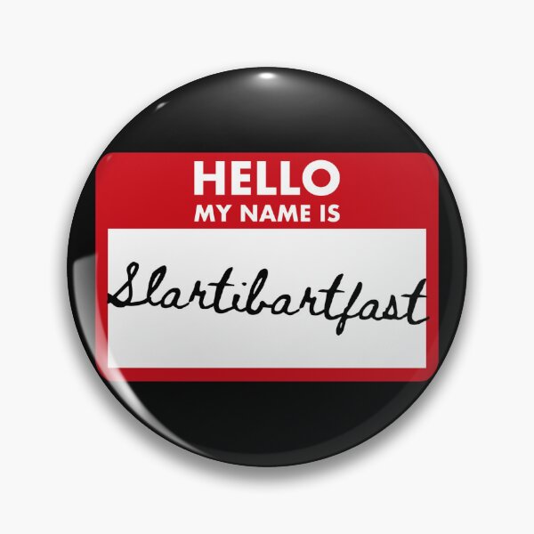 Item preview, Hitchhiker's Guide to the Galaxy Slartibartfast Nametag designed and sold by Nsideoutpumpkin.