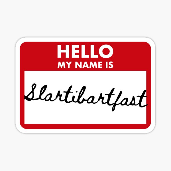 Item preview, Hitchhiker's Guide to the Galaxy Slartibartfast Nametag designed and sold by Nsideoutpumpkin.