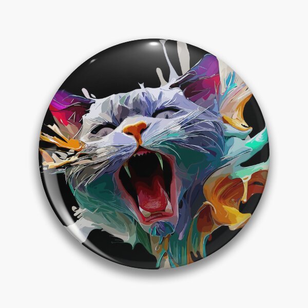 Item preview, Cat Face Colorful Illustration designed and sold by The Funscape Store.