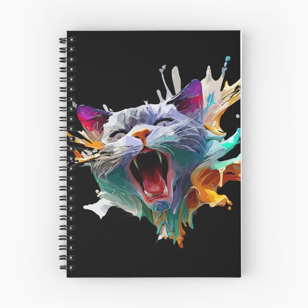 Item preview, Cat Face Colorful Illustration designed and sold by The Funscape Store.