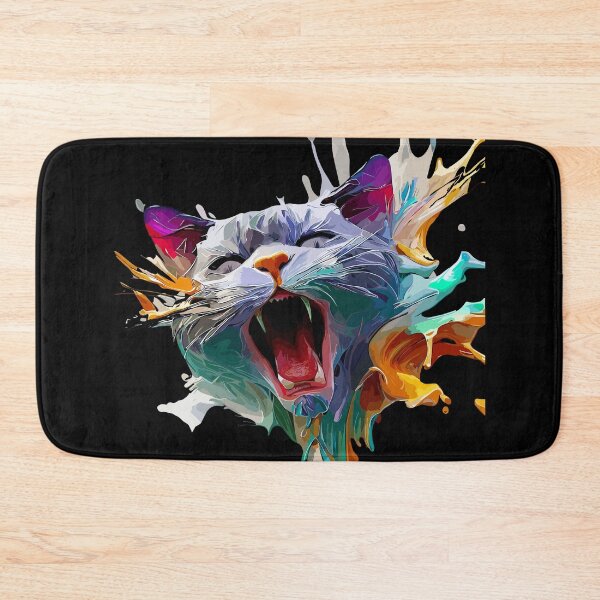 Item preview, Cat Face Colorful Illustration designed and sold by The Funscape Store.