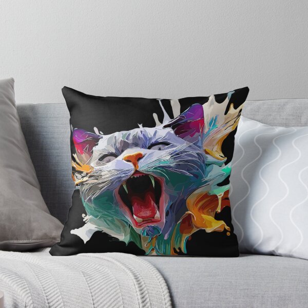 Item preview, Cat Face Colorful Illustration designed and sold by The Funscape Store.