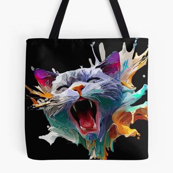 Item preview, Cat Face Colorful Illustration designed and sold by The Funscape Store.
