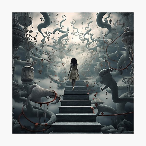 Item preview, Woman on the Stairway designed and sold by ousia014.