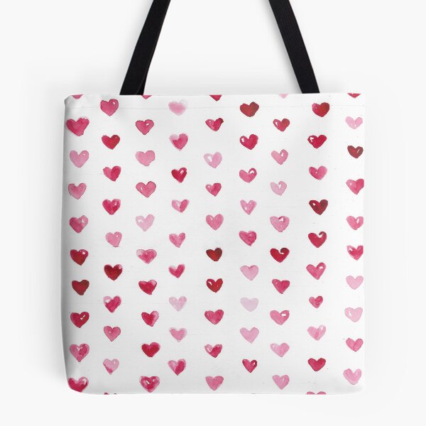 Item preview, Pink Love Heart Painted Print designed and sold by holly-sells-art.