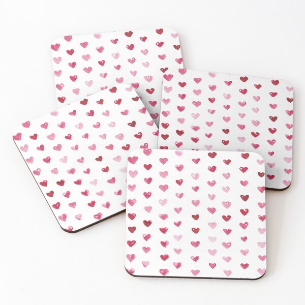 Item preview, Pink Love Heart Painted Print designed and sold by holly-sells-art.