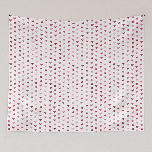 Item preview, Pink Love Heart Painted Print designed and sold by holly-sells-art.