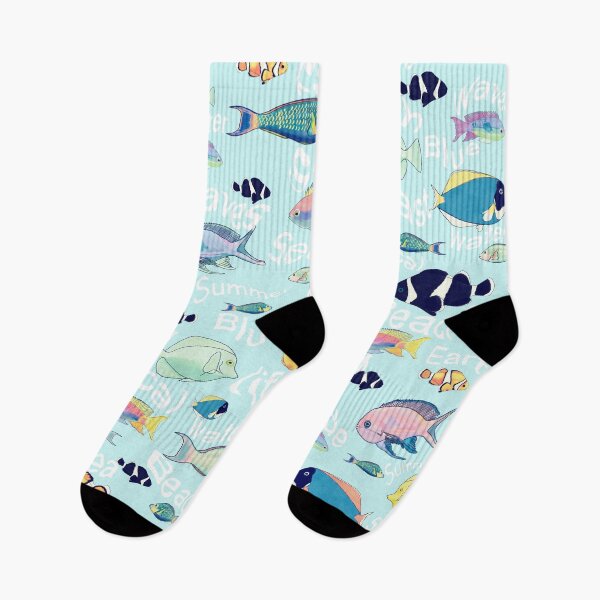 Item preview, Tropical Colorful Fish Sea life and Words Design designed and sold by NdesignTrend.
